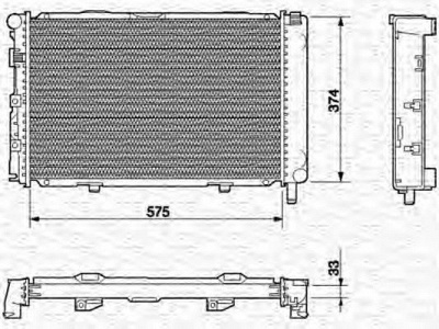 MAGNETI MARELLI 350213539000 -  Радиатор, охлаждение двигателя